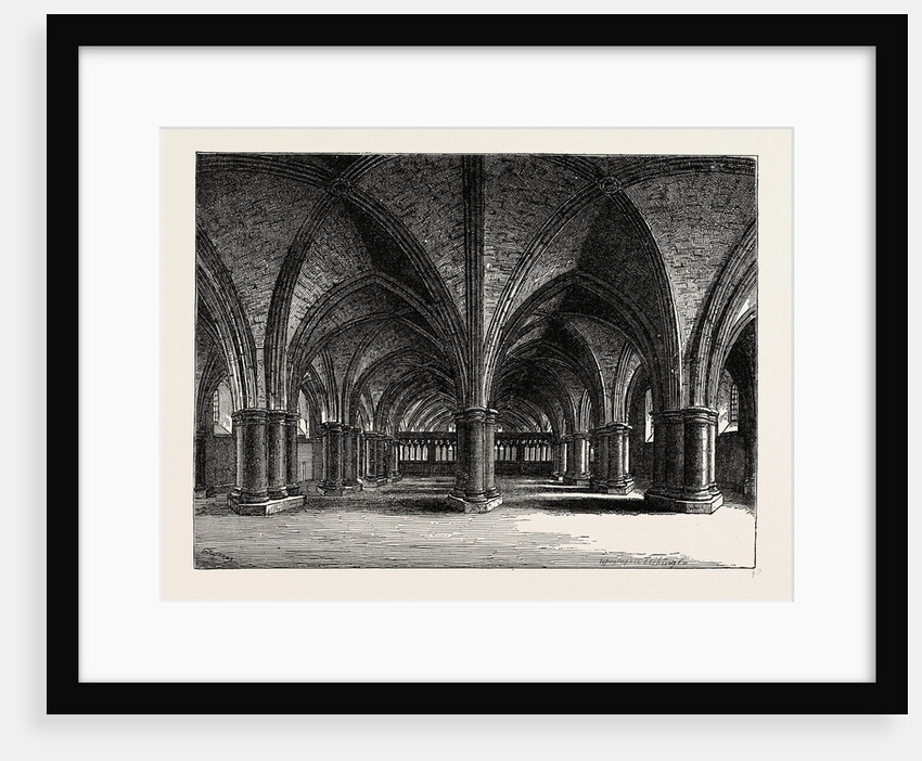 The Church of St. Faith, the Crypt of Old St. Paul's, From A View By Hollar by Anonymous