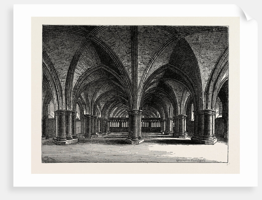 The Church of St. Faith, the Crypt of Old St. Paul's, From A View By Hollar by Anonymous