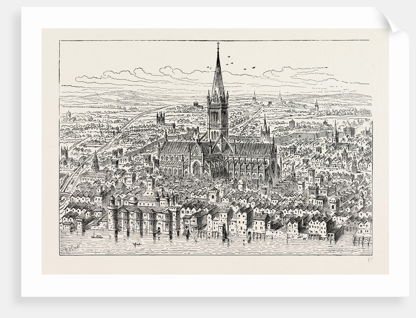 St. Paul's And the Neighbourhood in 1540 by Anonymous