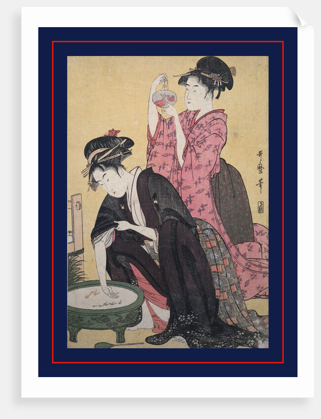 Kingyo, Goldfish by Utamaro Kitagawa