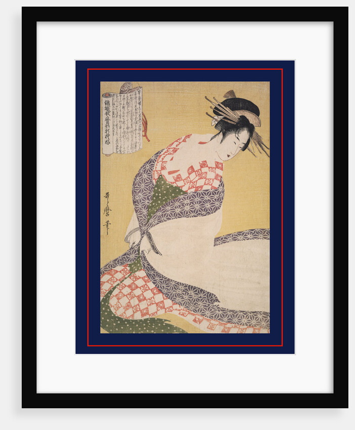 Shira-uchikake,The white surcoat by Utamaro Kitagawa