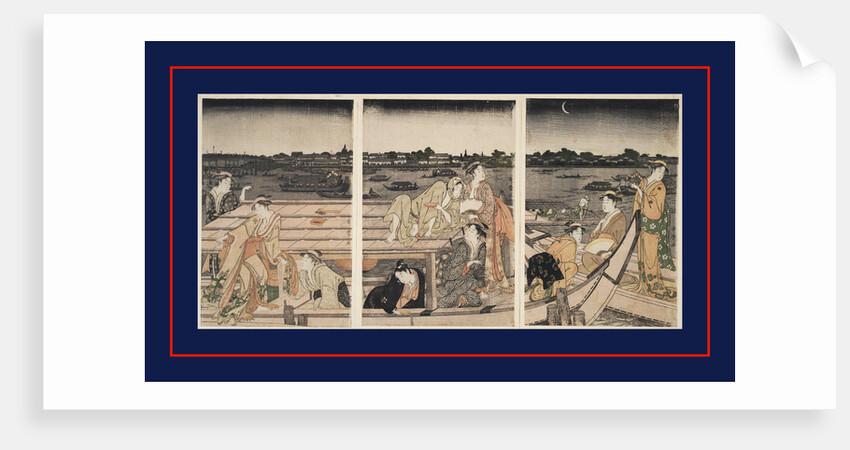 Sumidagawa funa-asobi,Pleasure-boating on the Sumida River by Utamaro Kitagawa