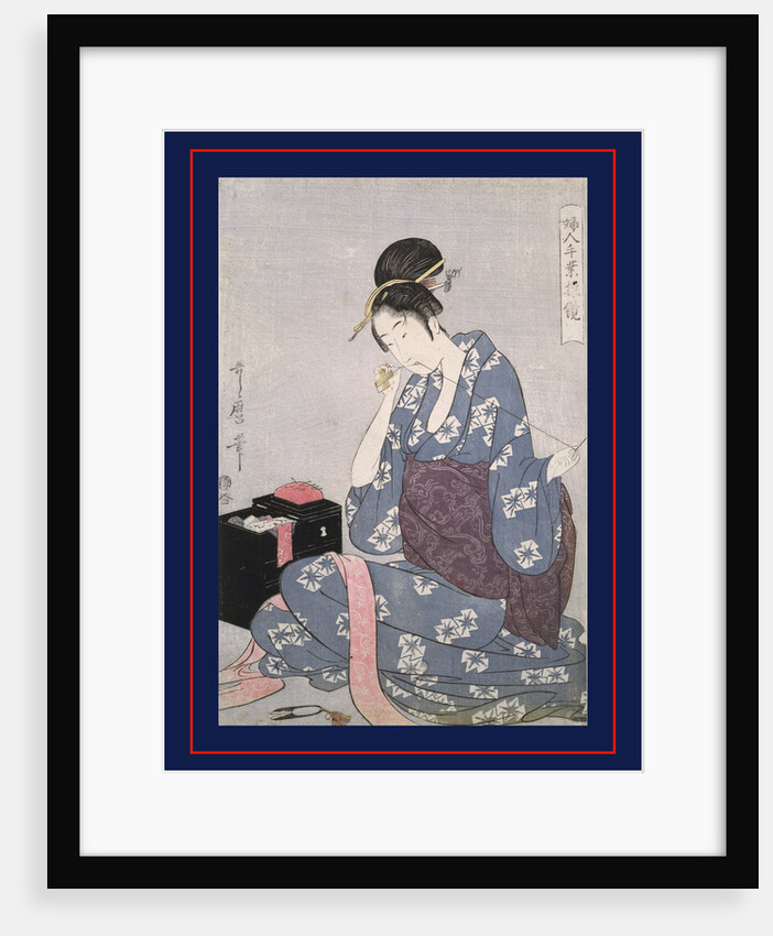 Hari-shigoto, Needlework by Utamaro Kitagawa