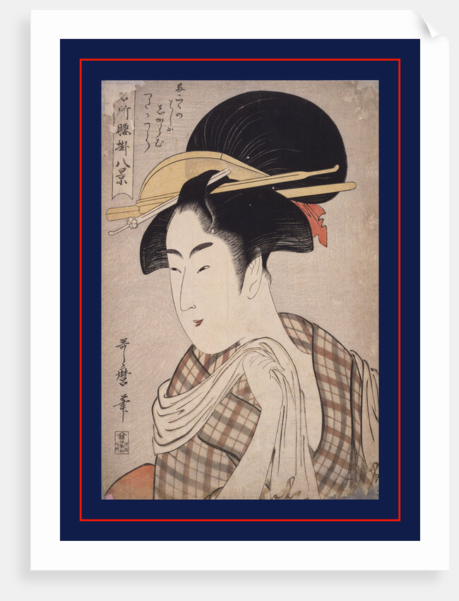 Tenugui, Hand-towel by Utamaro Kitagawa