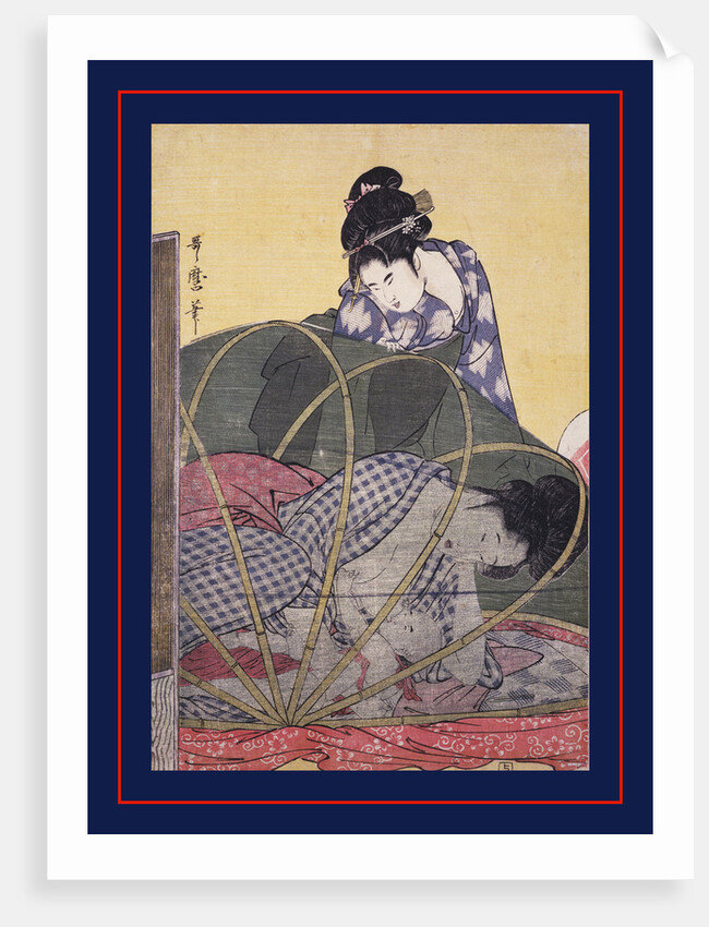 Horo-gaya, Mosquito net for a baby by Utamaro Kitagawa