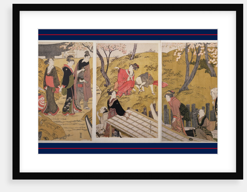 Mimeguri no dote, The embankment at Mimeguri by Utamaro Kitagawa