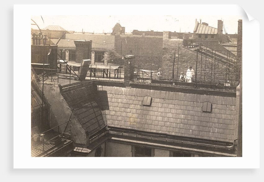 View of the roof of the house of the family Titzenthaler in Friedrichstrasse Berlin, Germany, Waldemar Titzenthaler, 1918 by Waldemar Titzenthaler