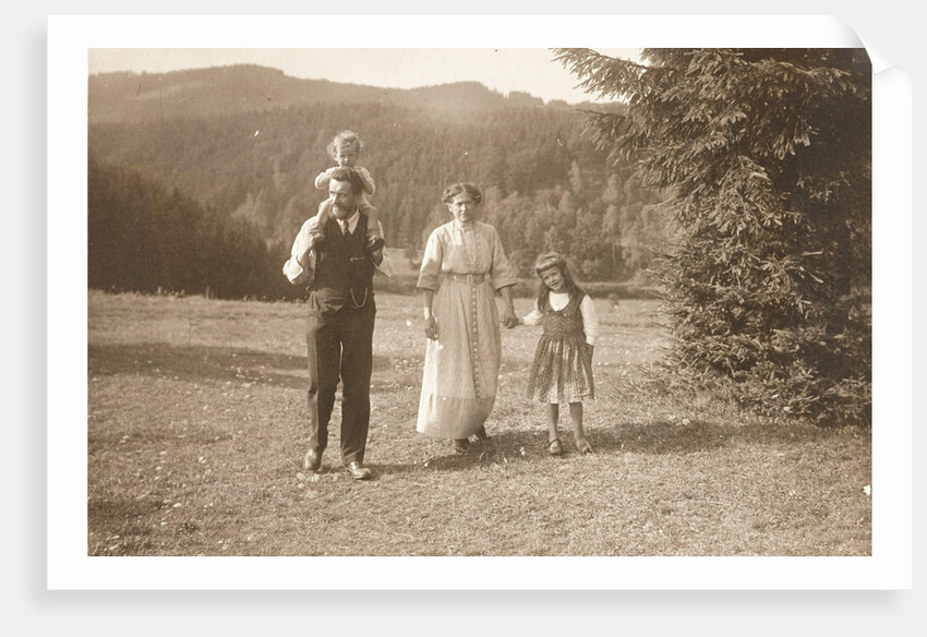 Waldemar Titzenthaler, the photographer, with his wife Olga and children Marba and Eckart in a clearing by Waldemar Titzenthaler