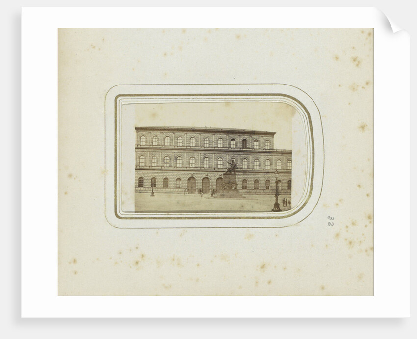 Exterior of the Royal Residence in Munich with a statue of Maximilian I Joseph of Bavaria by Anonymous