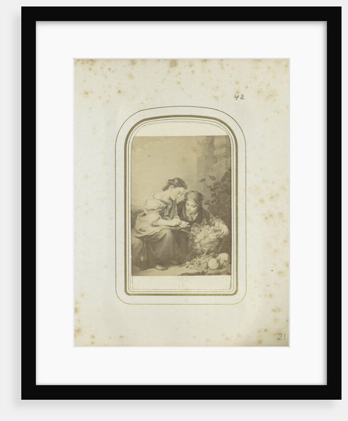 lithograph of a painting by Bartolomé Esteban Perez Murillo, Piloty & Löhle by Anonymous