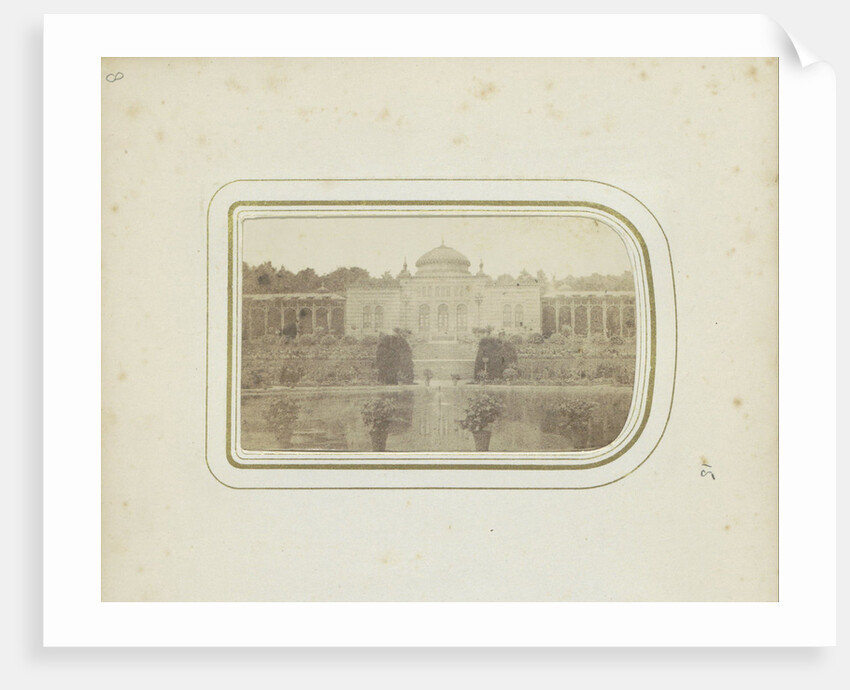 Castle Garden Wilhelma with buildings in Canstatt, Germany by Anonymous