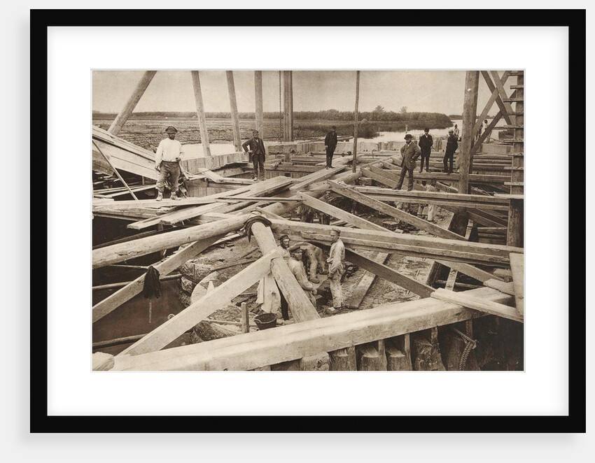 Construction of the Bridge over the Merwede River near Sliedrecht by Gebroeders Delboy