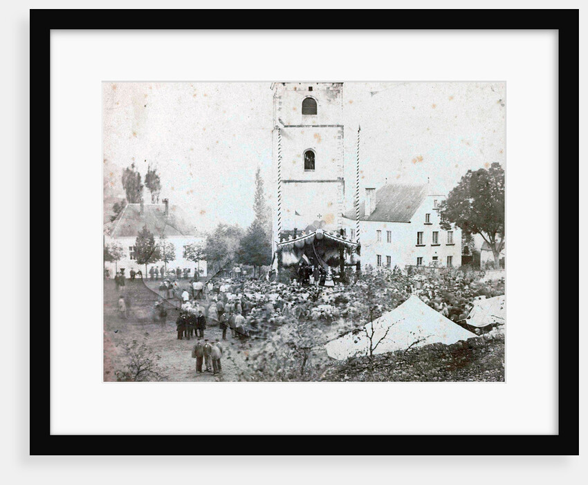 View crowd at marquee for a tower at unknown location in the Netherlands by Anonymous