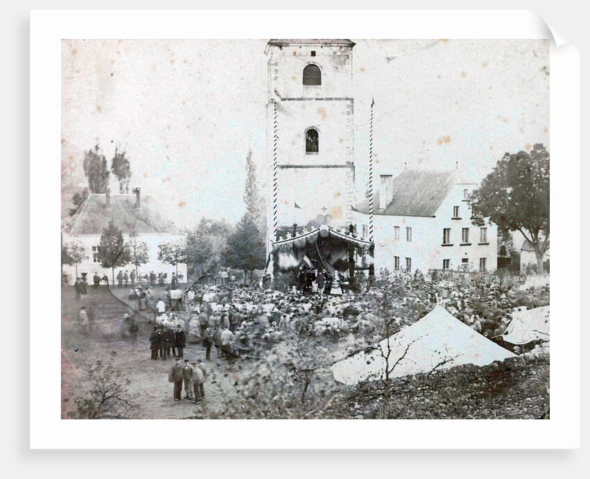 View crowd at marquee for a tower at unknown location in the Netherlands by Anonymous