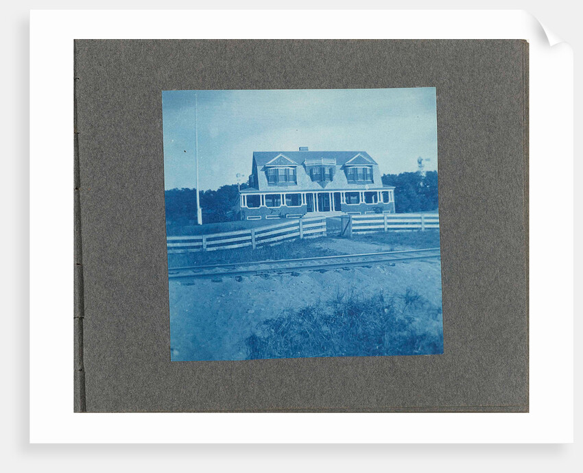 Wooden house with wooden fence, United States, USA by Anonymous