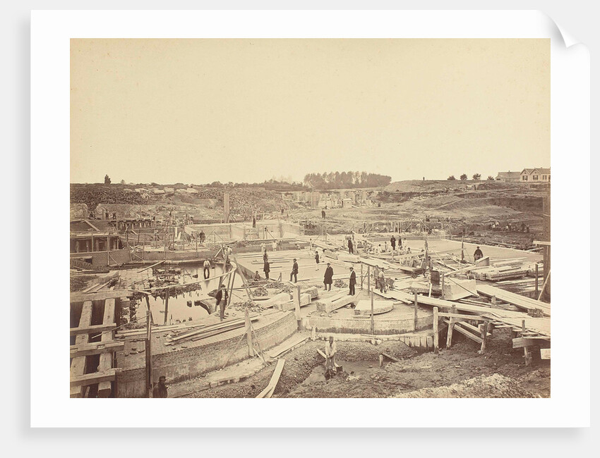 Veere lock in construction by Peter Oosterhuis