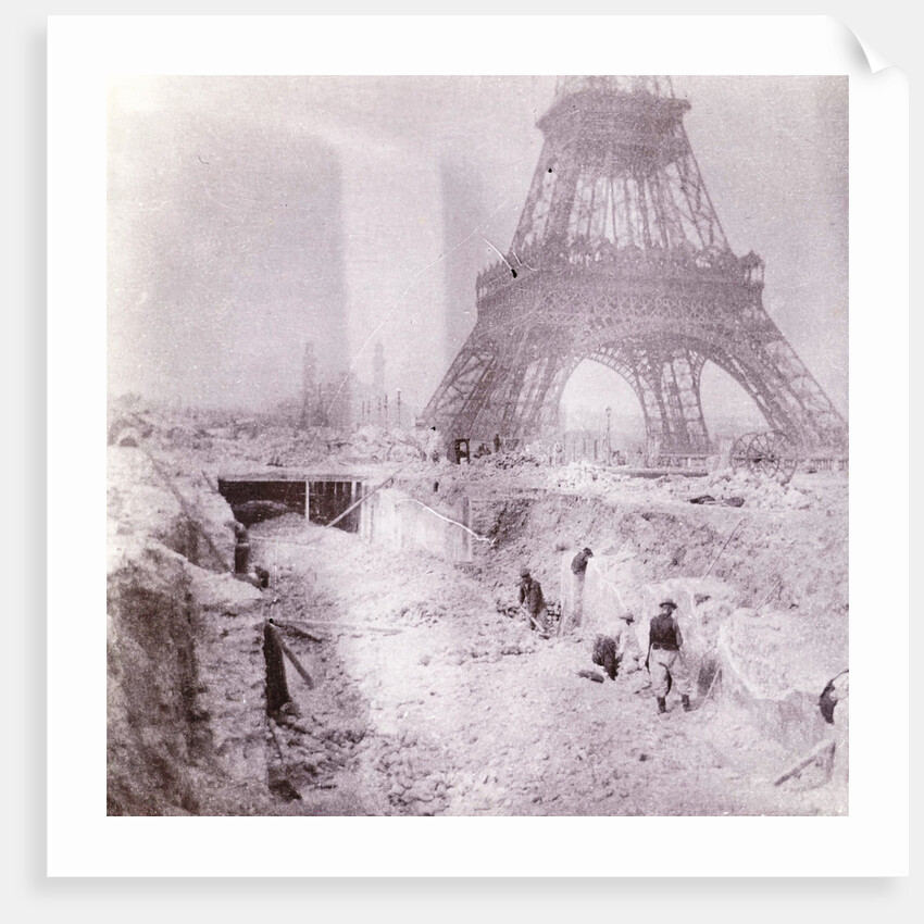 Breaking and building next to the Eiffel Tower, Paris France by Anonymous