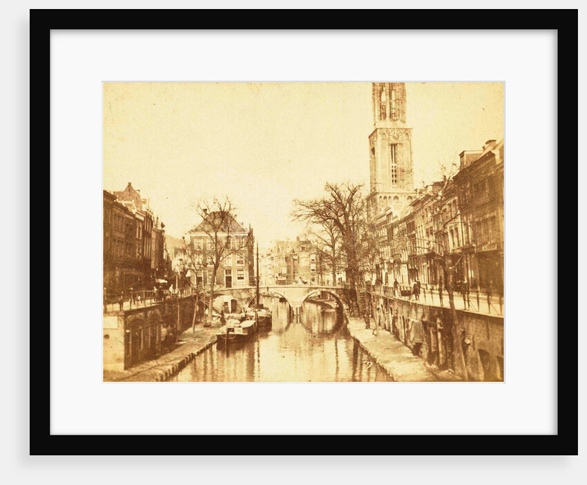 Oudegracht in Utrecht, the Dom Tower, Domtoren, in the background by Henry Pauw van Wieldrecht