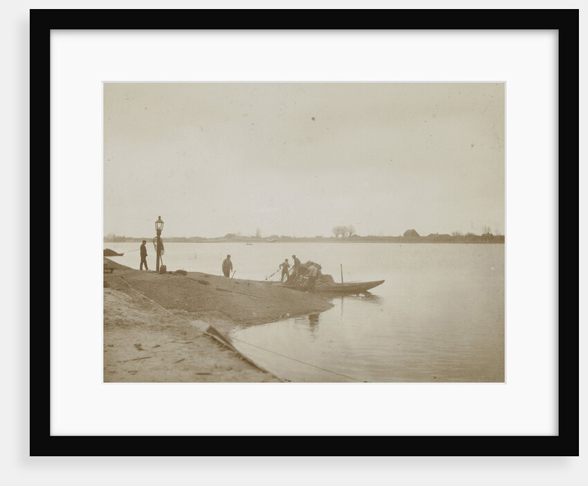 Fishermen on the bank of a river by Henry Pauw van Wieldrecht