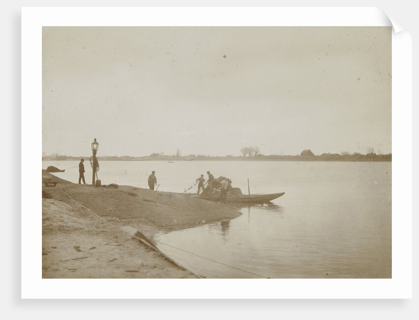 Fishermen on the bank of a river by Henry Pauw van Wieldrecht