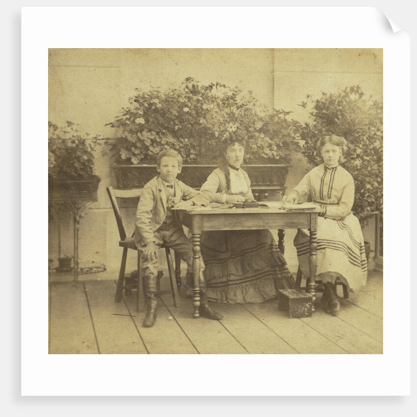 Portrait of Martin Iman Pauw van Wieldrecht, Agnes Henriette Pauw van Wieldrecht and Miss Badollet by Matthieu Christiaan Hendrik Pauw van Wieldrecht