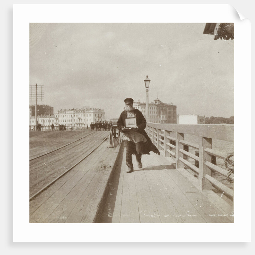 Man walks across a bridge across the Neva in St. Petersburg, Russia by Henry Pauw van Wieldrecht
