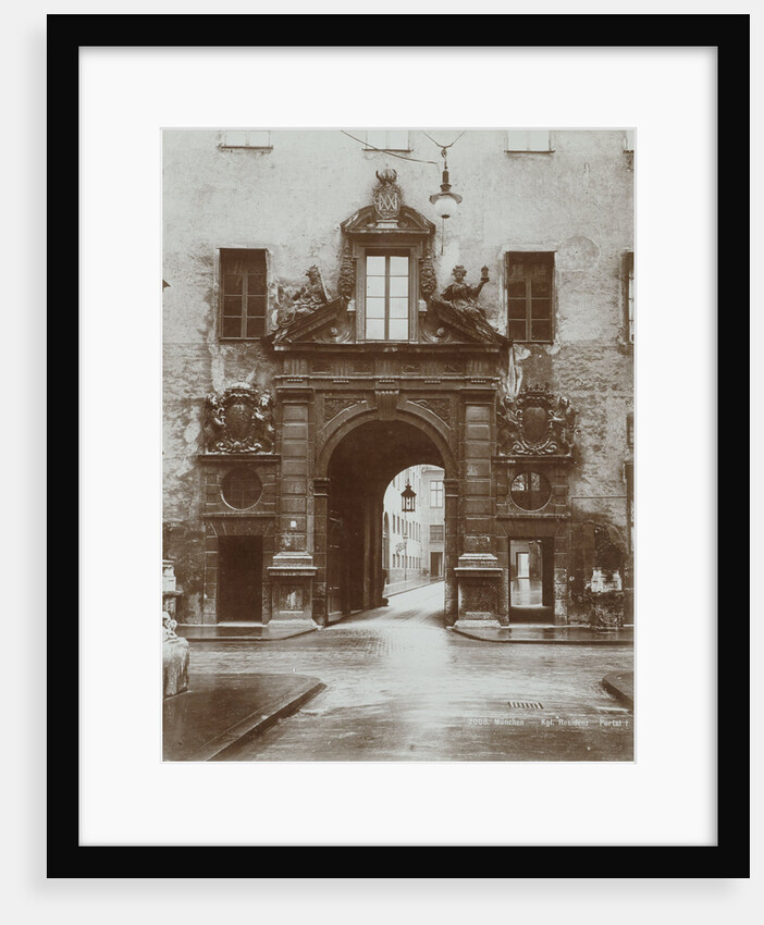 A royal gate with two small gates in the streets of Munich by Germany