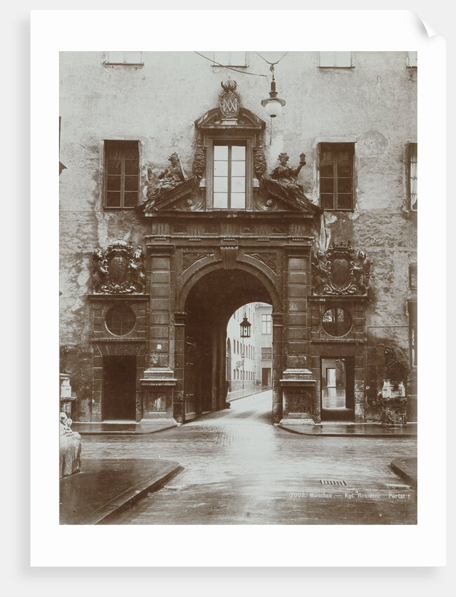 A royal gate with two small gates in the streets of Munich by Germany