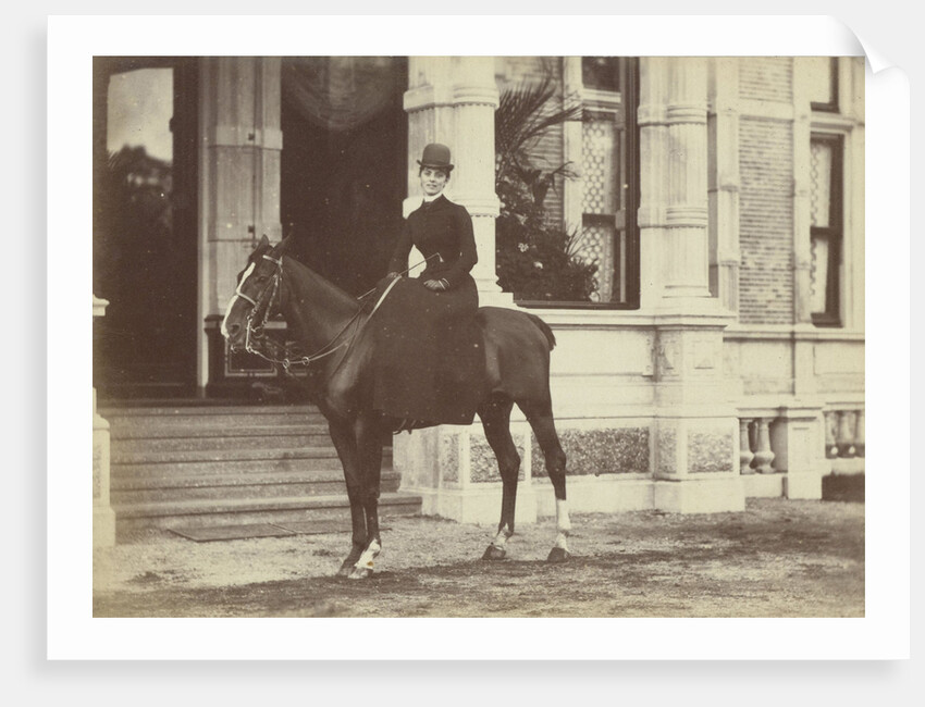 Miss Tachard on horseback in front of home Heidepark Doorn by Henry Pauw van Wieldrecht