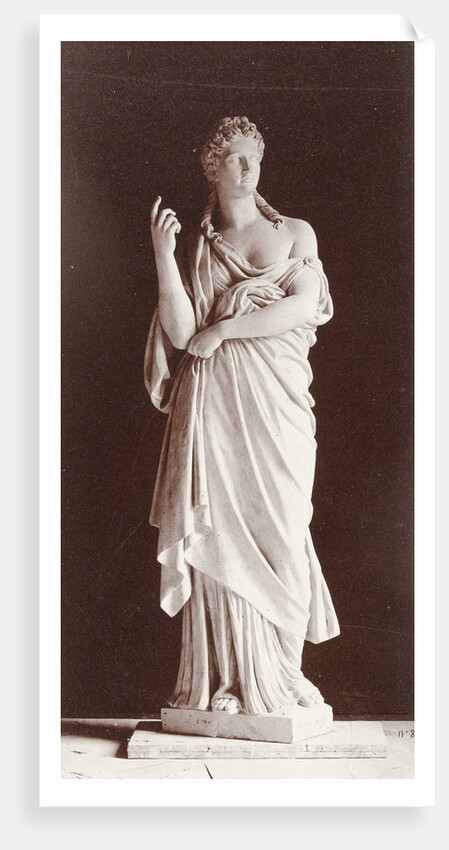 Marble statue of a woman wearing a toga by Louis-Emile Durandelle
