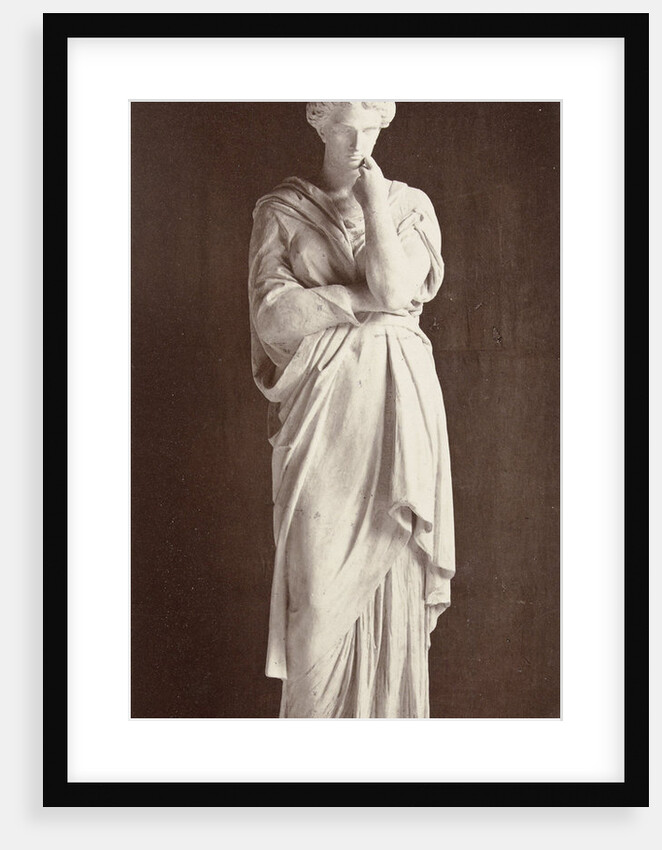 Marble statue of a woman in gown, Louis-Emile Duran Delle by Louis-Emile Durandelle
