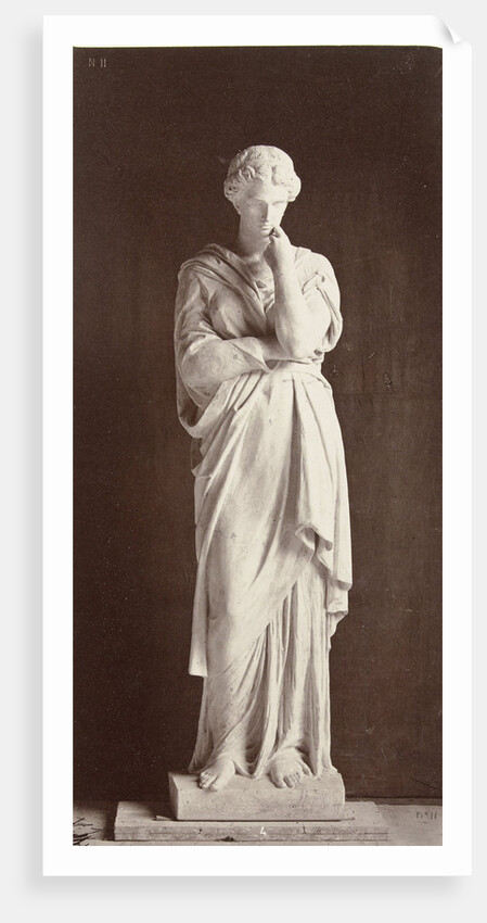 Marble statue of a woman in gown, Louis-Emile Duran Delle by Louis-Emile Durandelle