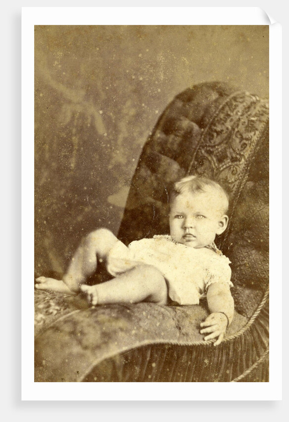 Portrait of a baby on a chair by Kameke