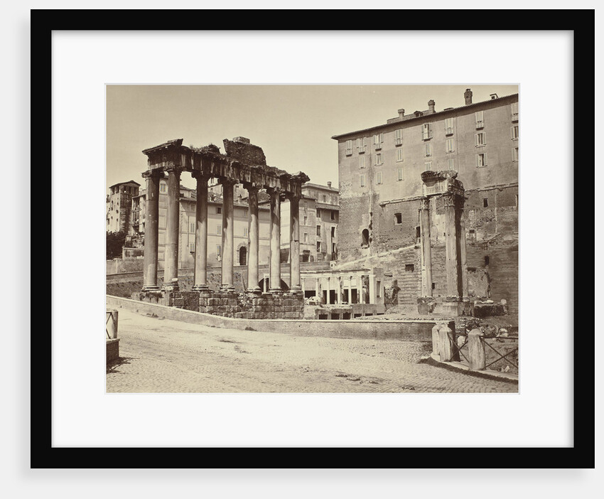View of the Temple of Saturn in the Roman Forum, Rome, Auguste-Rosalie Bisson by Goupil & Cie