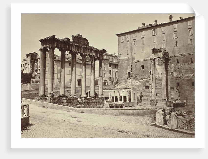 View of the Temple of Saturn in the Roman Forum, Rome, Auguste-Rosalie Bisson by Goupil & Cie