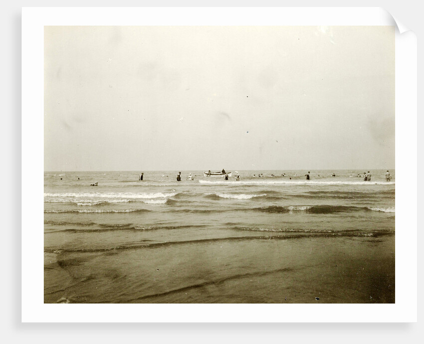 Sea North Sea, the Netherlands or Germany, with people swimming by Anonymous