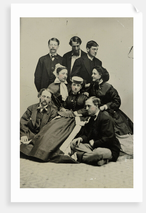 Group portrait of three women and five men by Edward M. Estabrooke