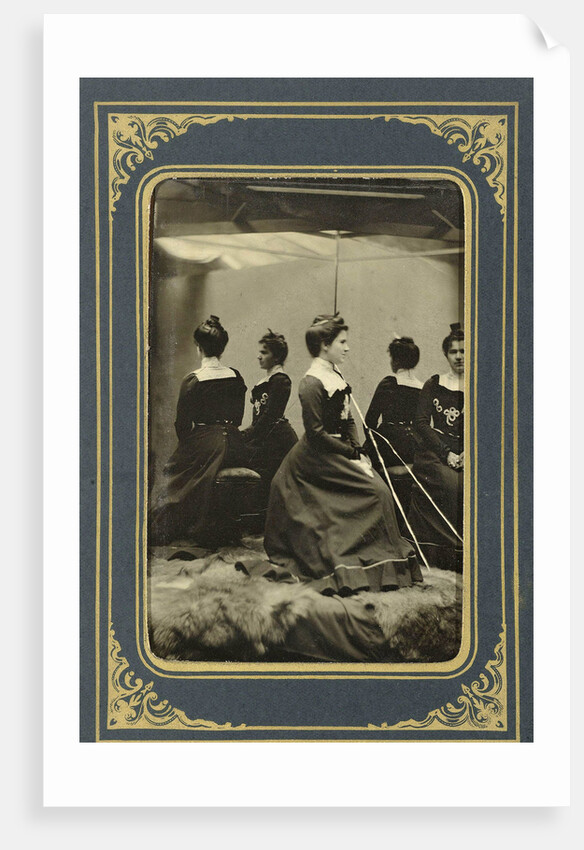 Portrait of Grace DeWitt, posing in front of a mirror by A. Lincoln Myers