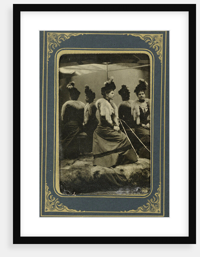 Portrait of Elsie DeWitt, posing in front of a mirror by A. Lincoln Myers