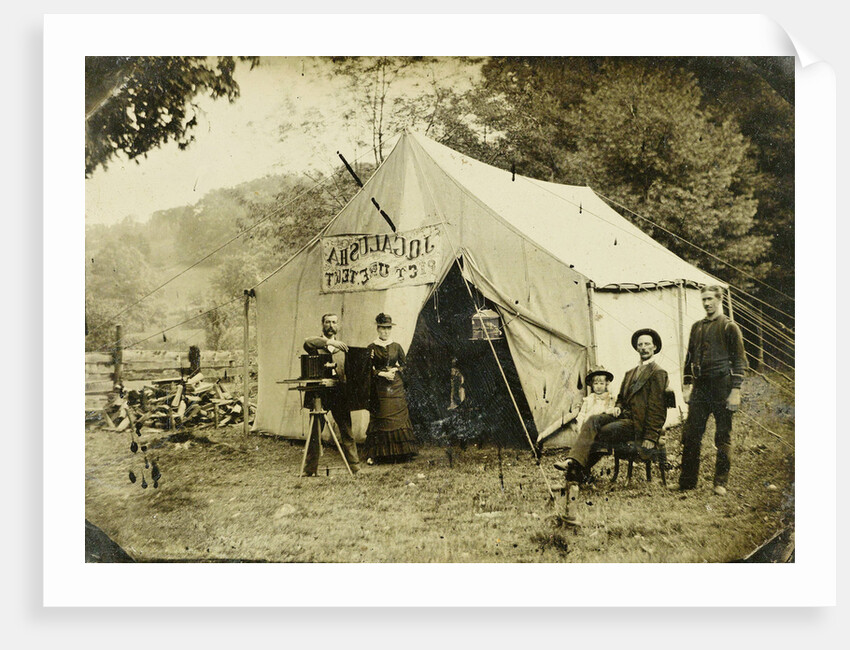 Ferrotypie tent of the photographer by JQ Galusha