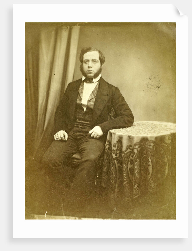 Studio Portrait of a young man, Paris, France by Eduard Isaac Asser