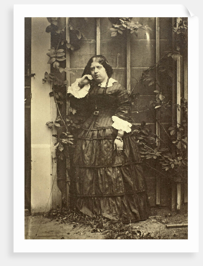 Portrait of Caroline Asser in a garden by Eduard Isaac Asser