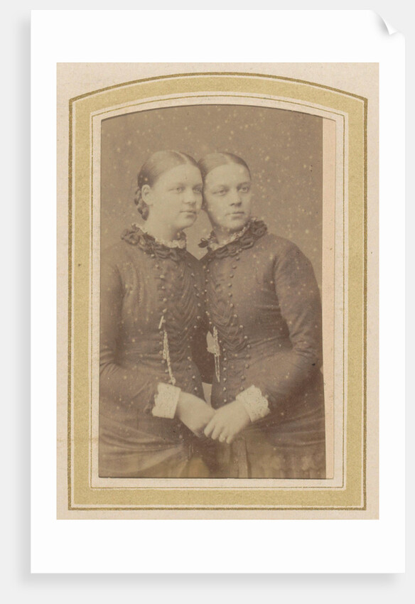 Portrait of two women in dresses, possibly twins by Anonymous