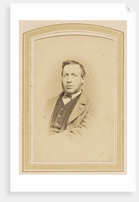 Portrait of a man with sideburns, a bow tie and a vest by George Lodewijk Mulder