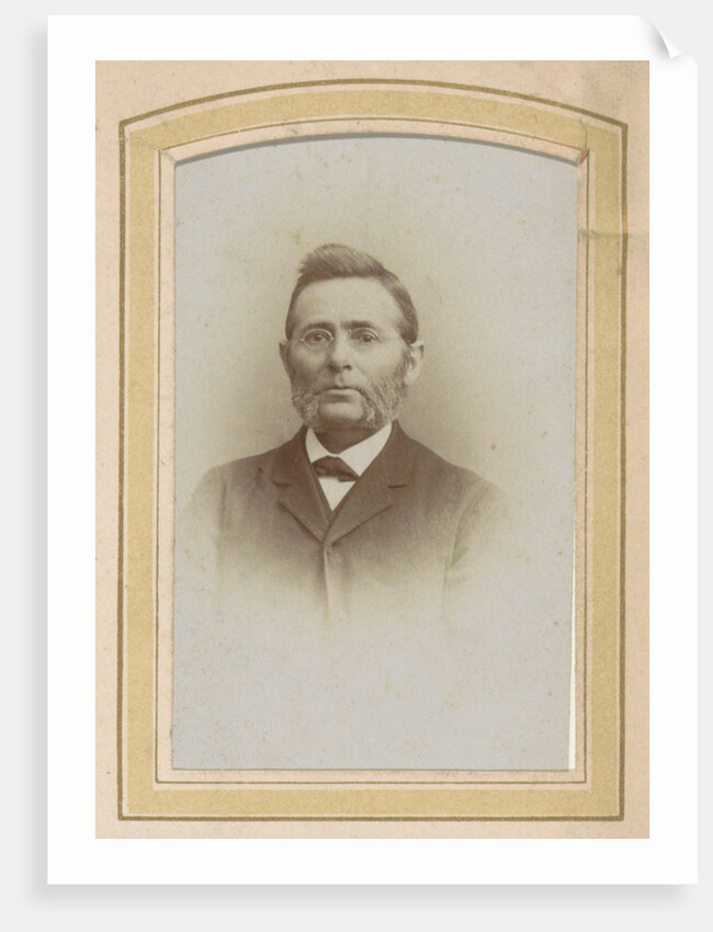 Portrait of a man with glasses and sideburns by J.C. Reesinck