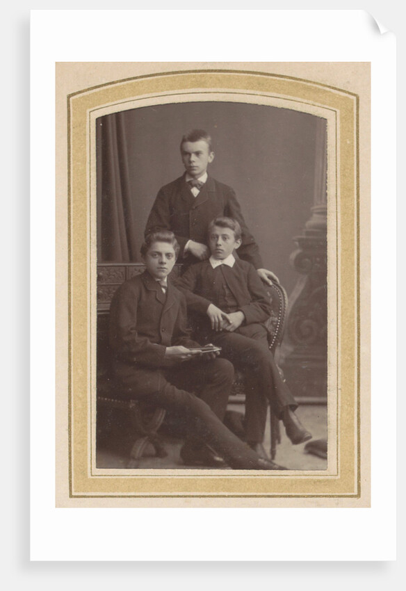 Portrait of three boys by Albert Greiner