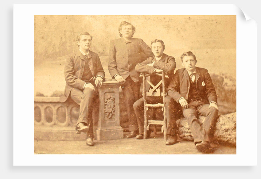 Portrait of four young men by Albert Greiner