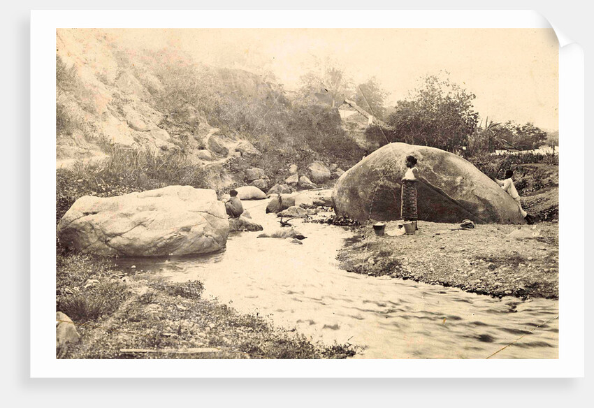 Waxing women in rock formations in Ambon (possibly the Paper Elephant), Indonesia (possibly the Paper Elephant) by Anonymous