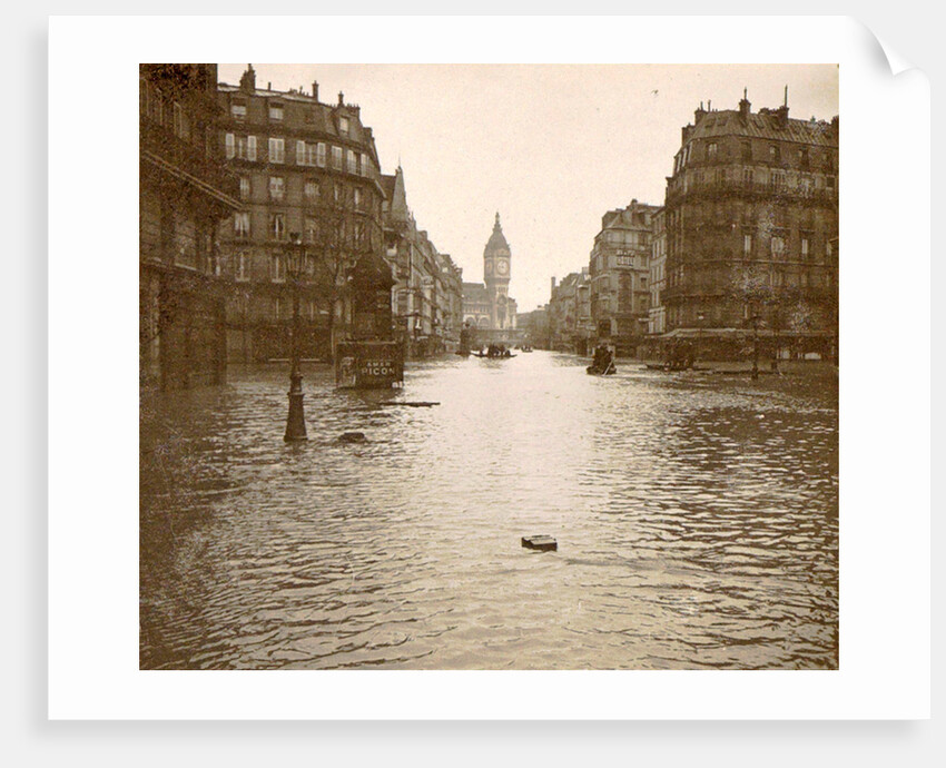 Flooded street in Paris by Anonymous