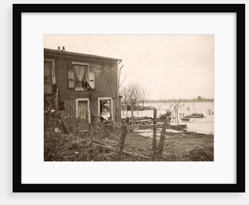 Devastated house in a flooded suburb of Paris by Anonymous